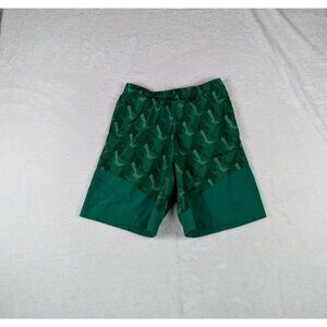 Umbro Soccer Shorts Boys Youth XLarge Geometric Nylon Mesh Green Aztec Print